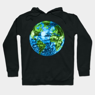 Galactic Disco Ball Planet Earth Hoodie